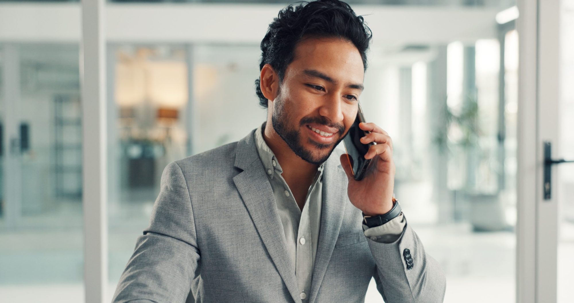Accountmanager aan de telefoon